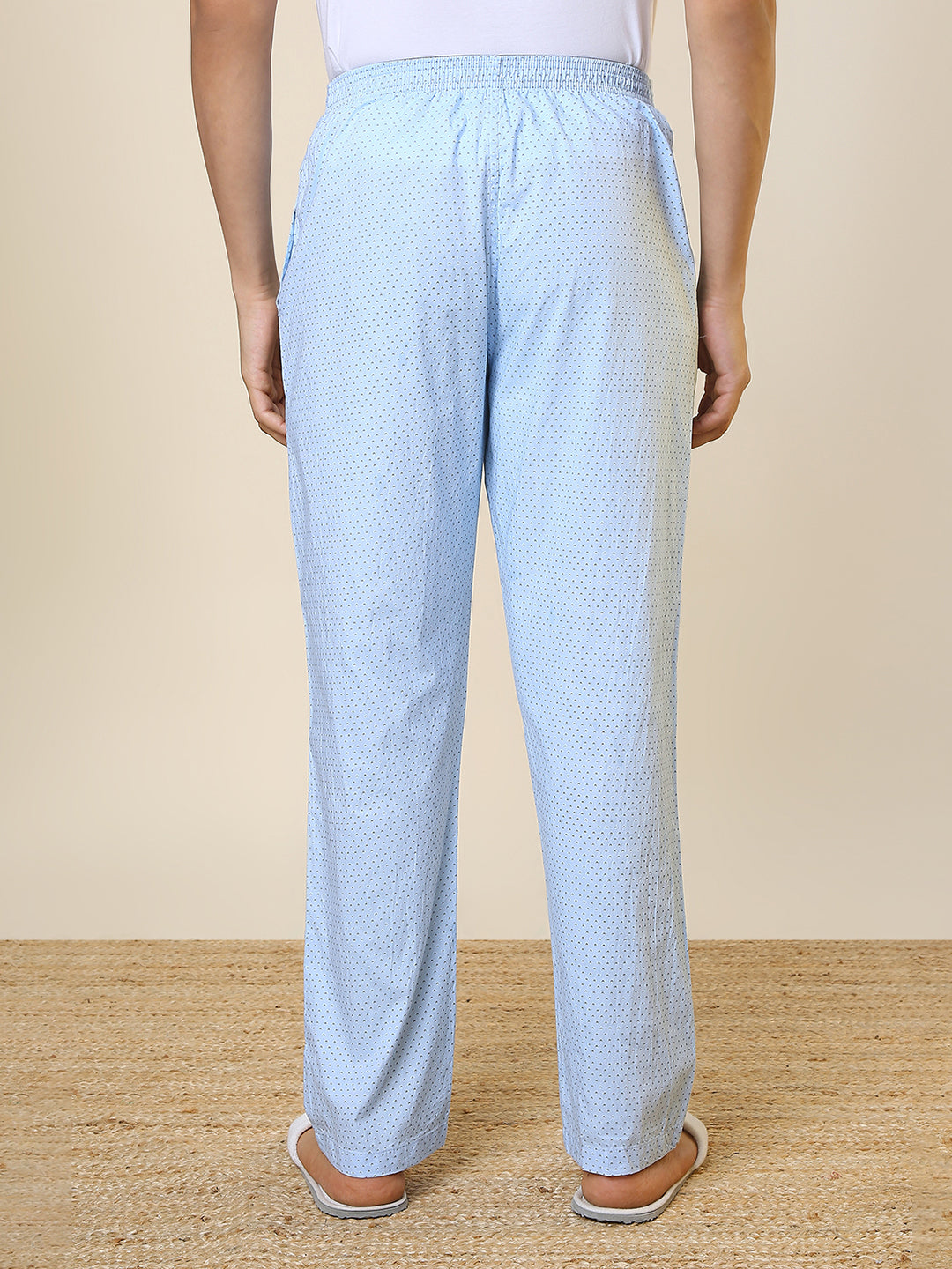 Sleepz Men Blue Regular Fit Printed Pyjama