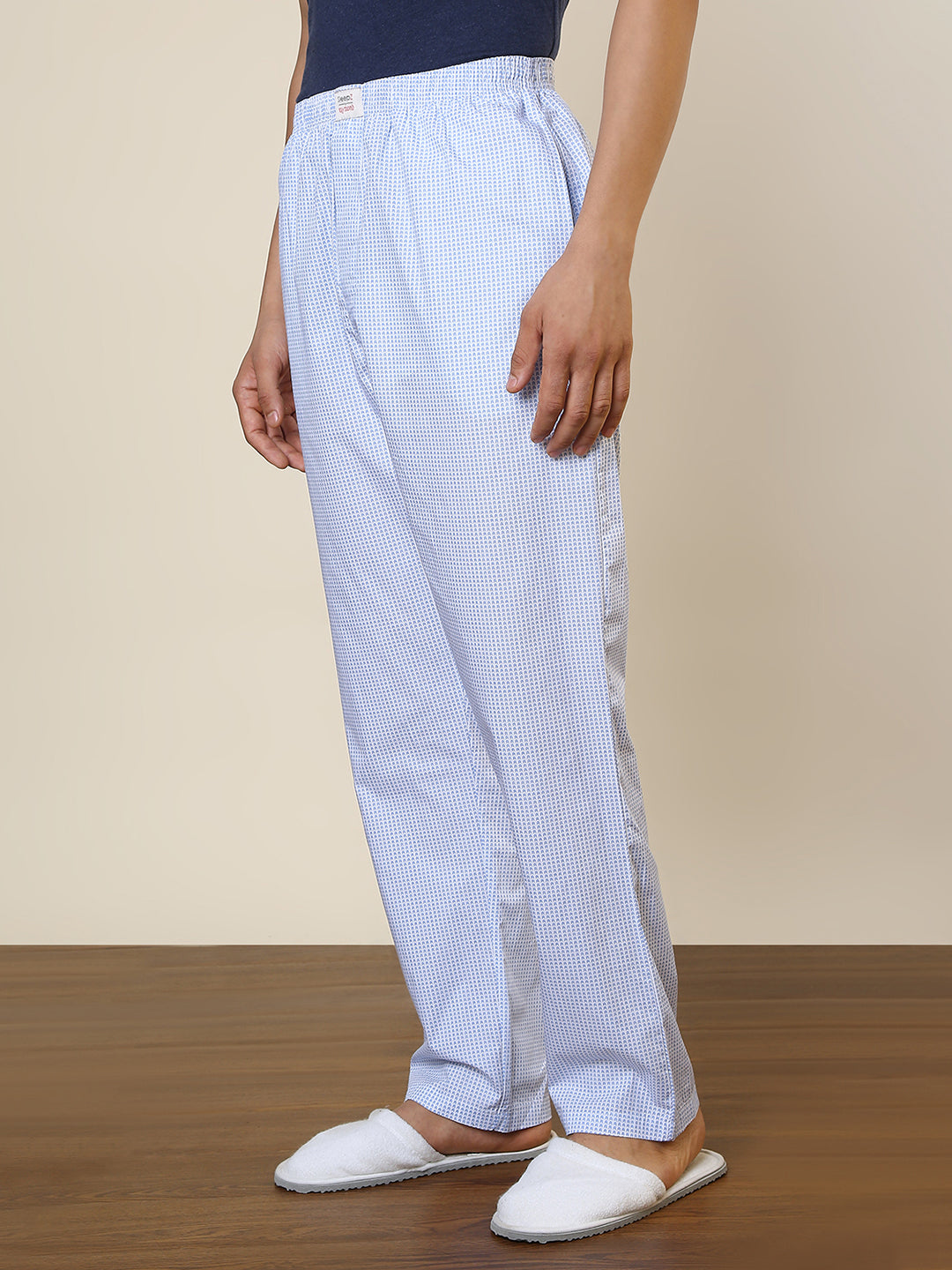 Sleepz Men Blue Regular Fit Printed Pyjama