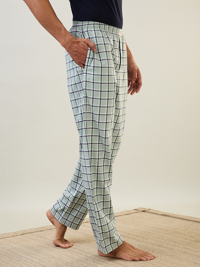 Sleepz Men Green Checks Regular Fit Cotton Payjama – MyRaymond