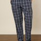 Sleepz Men Blue Regular Fit Checks Pyjama