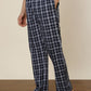 Sleepz Men Blue Regular Fit Checks Pyjama