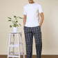 Sleepz Men Blue Regular Fit Checks Pyjama