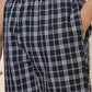 Sleepz Men Blue Regular Fit Checks Pyjama