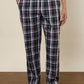 Sleepz Men Blue Regular Fit Checks Pyjama