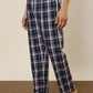Sleepz Men Blue Regular Fit Checks Pyjama