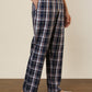 Sleepz Men Blue Regular Fit Checks Pyjama