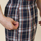 Sleepz Men Blue Regular Fit Checks Pyjama