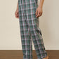 Sleepz Men Green Regular Fit Checks Pyjama