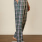 Sleepz Men Green Regular Fit Checks Pyjama
