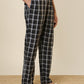 Sleepz Men Black Checks Regular Fit Cotton Pyjama