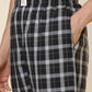 Sleepz Men Black Checks Regular Fit Cotton Pyjama