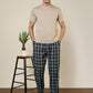 Sleepz Men Green Regular Fit Checks Pyjama