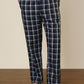 Sleepz Men Blue Regular Fit Checks Pyjama