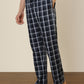 Sleepz Men Blue Regular Fit Checks Pyjama
