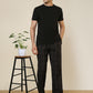 Sleepz Men Black Regular Fit Checks Pyjama