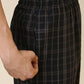 Sleepz Men Black Regular Fit Checks Pyjama