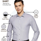 Park Avenue Men Grey Slim Fit Structure Formal Shirt