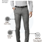 Raymond Men Grey Slim Fit Solid Trouser