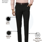 Raymond Men Black Slim Fit Solid Trouser