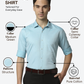 Park Avenue Men Green Slim Fit Structure Formal Shirt