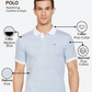 Raymond Men Blue Modern Fit Printed Polo Neck Collar T-Shirt