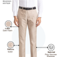 Park Avenue Men Fawn Smart Fit Solid Trouser