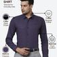 Raymond Men Purple Slim Fit Checks Casual Shirt