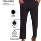 Parx Men Black Carrot Fit Solid Trouser