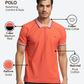 Park Avenue Men Red Slim Fit Solid Polo Neck Collar T-Shirt