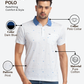 Park Avenue Men Blue Slim Fit Printed Polo Neck Collar T-Shirt