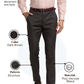 Park Avenue Men Brown Super Slim Fit Structure Trouser