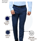 Raymond Men Blue Slim Fit Solid Trouser