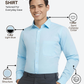 Raymond Men Blue Slim Fit Structure Formal Shirt