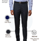 Raymond Men Blue Slim Fit Structure Trouser