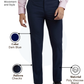 Raymond Men Blue Slim Fit Checks Trouser