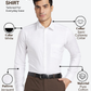 Raymond Men White Slim Fit Jacquard Formal Shirt