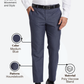 Park Avenue Men Blue Smart Fit Houndstooth Trouser