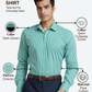 Park Avenue Men Green Slim Fit Checks Formal Shirt