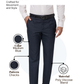 Park Avenue Men Blue Smart Fit Checks Trouser