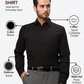 Raymond Men Black Slim Fit Solid Formal Shirt