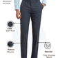 Raymond Men Blue Contemporary Fit Checks Trouser