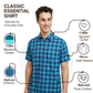 Colorplus Men Blue Tailored Fit Checks Casual Shirt