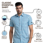 Colorplus Men Blue Tailored Fit Checks Casual Shirt