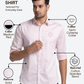 Raymond Men Pink Slim Fit Solid Casual Shirt