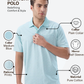 Colorplus Men Blue Comfort Fit Printed Polo Neck Collar T-Shirt