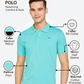 Park Avenue Men Petrol Slim Fit Printed Polo Neck Collar T-Shirt