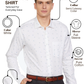 Park Avenue Men White Slim Fit Printed Formal Shirt