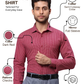 Park Avenue Men Red Slim Fit Checks Formal Shirt