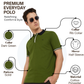Park Avenue Men Green Slim Fit Solid Round Neck Collar T-Shirt