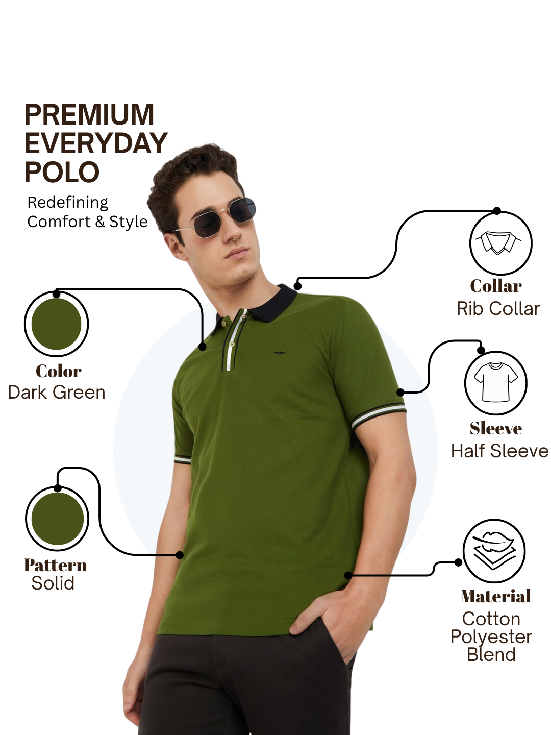 Park Avenue Men Green Slim Fit Solid Round Neck Collar T-Shirt